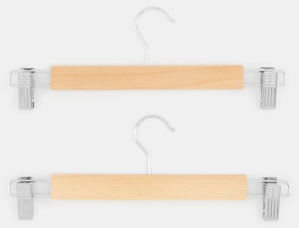 Sinsay - Dřevěná ramínka s klipsy 2 pack - béžová
