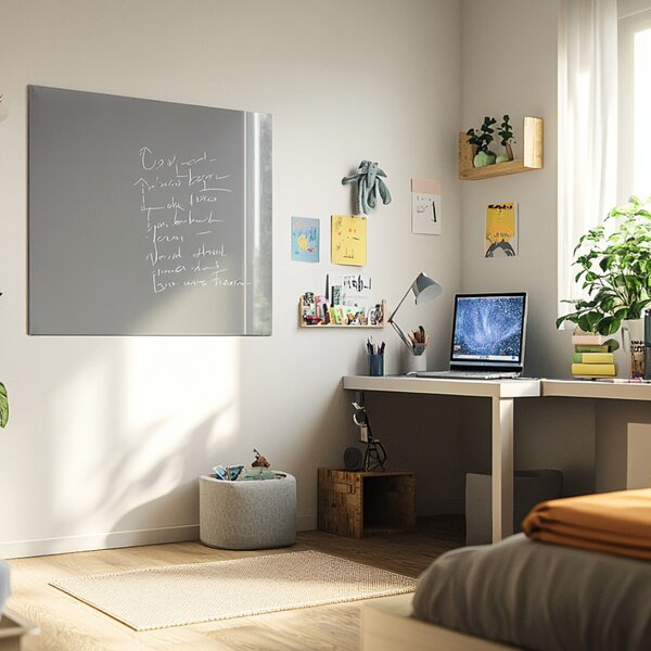 Šedá paynova skleněná magnetická tabule Smatab® - 60 × 90 cm