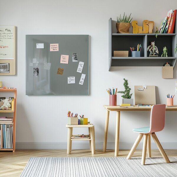 Šedá paynova skleněná magnetická tabule Smatab® - 60 × 90 cm