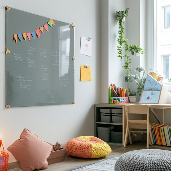 Šedá paynova skleněná magnetická tabule Smatab® - 60 × 90 cm