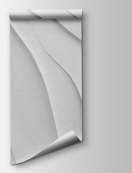 Fototapeta Bílý povrch se zvlněnými liniemi, 3D fototapety, Populární fototapety, w02298 - Tapeko.co.cz