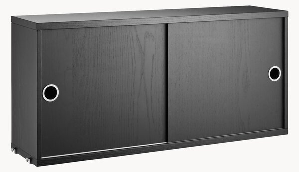 Skříňka pro modulární regálový systém's posuvnými dveřmi String System