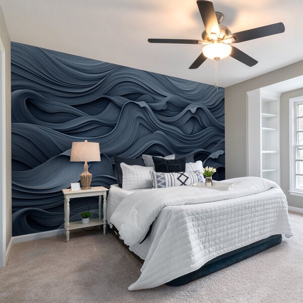 Fototapeta Šedý zvlněný vzor na povrchu, Abstraktní fototapety, Populární fototapety, w02311 - Tapeko.co.cz