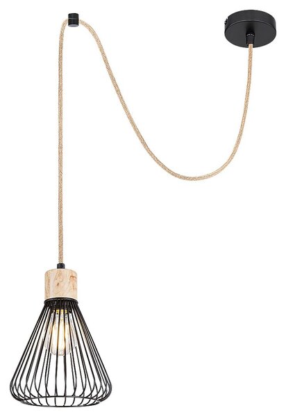 Rabalux Farfalle závěsné svítidlo 1x40 W černá-dřevo 3148
