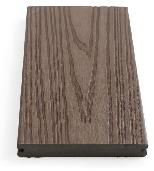 Terasová prkna WPC koextrudovaná, plný profil, 140 x 23 x 2850 mm, 4 ks, rosewood