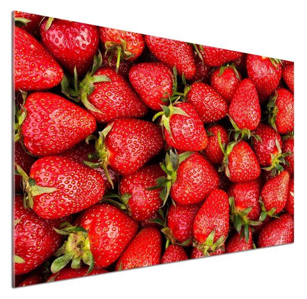 Skleněný panel do kuchynské linky Jahody pksh-84529711