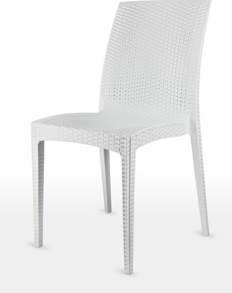 Mega Plast, plastová židle DALIA, 47 x 86 x 49 cm, stohovatelná, bílá