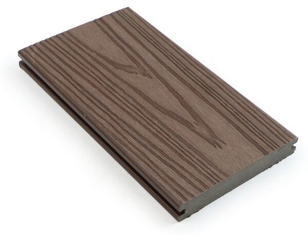 Terasová prkna WPC koextrudovaná, plný profil, 140 x 23 x 2850 mm, 4 ks, rosewood