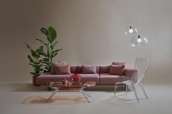 Kartell Small Fl/Y, závěsné svítidlo, sklo čiré
