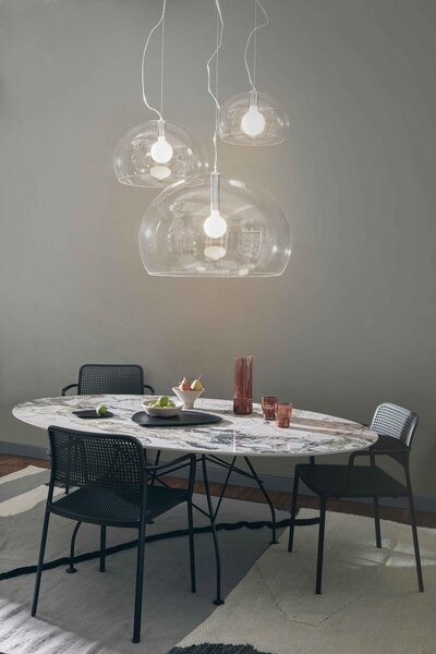 Kartell Small Fl/Y, závěsné svítidlo, sklo čiré