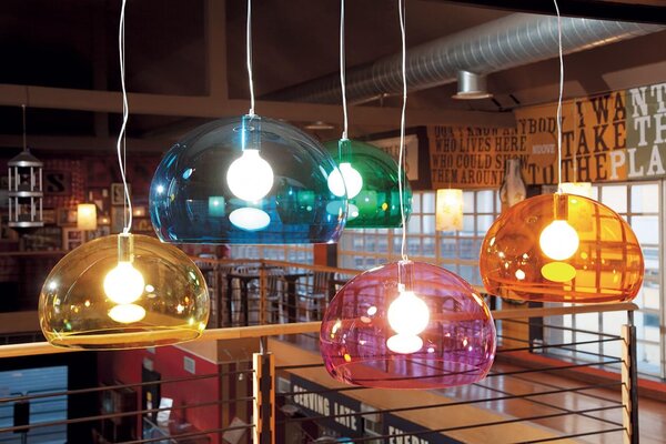 Kartell Small Fl/Y, závěsné svítidlo, oranžová barva