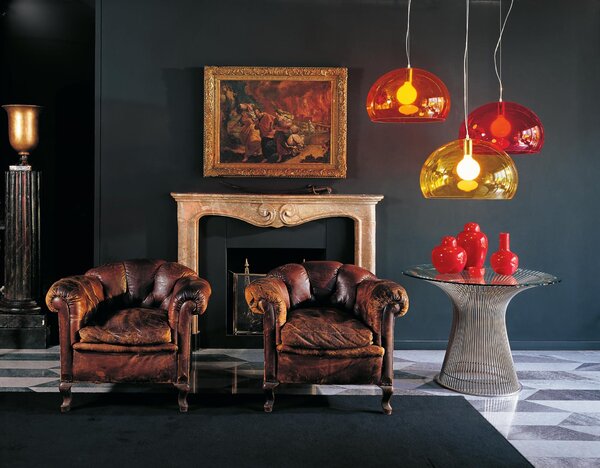 Kartell Small Fl/Y, závěsné svítidlo, oranžová barva