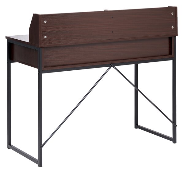 Psací stůl s regálem ZYRA 110 cm 50 cm Tmavě hnědá