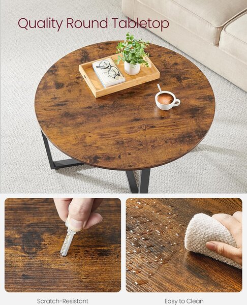 Konferenční stolek Vasagle Flateby - LCT88X | Ø89x47 cm