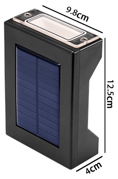 LED solarní nástěnné světlo na garáže a zídky 4 ks, iPRO, 3 W, teplá barva