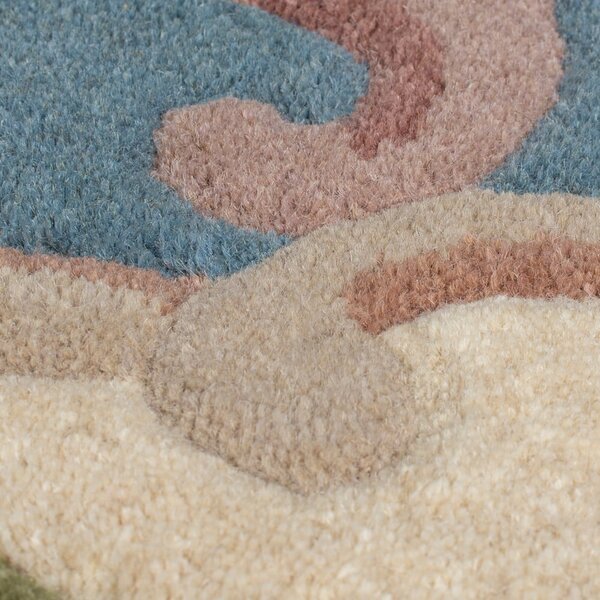 Modrý vlněný koberec Flair Rugs Aubusson, 75 x 150 cm