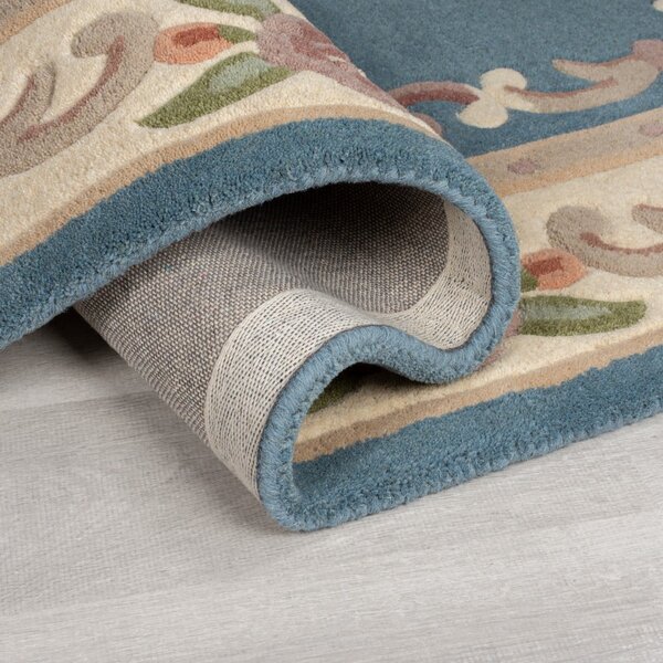 Modrý vlněný koberec Flair Rugs Aubusson, 75 x 150 cm