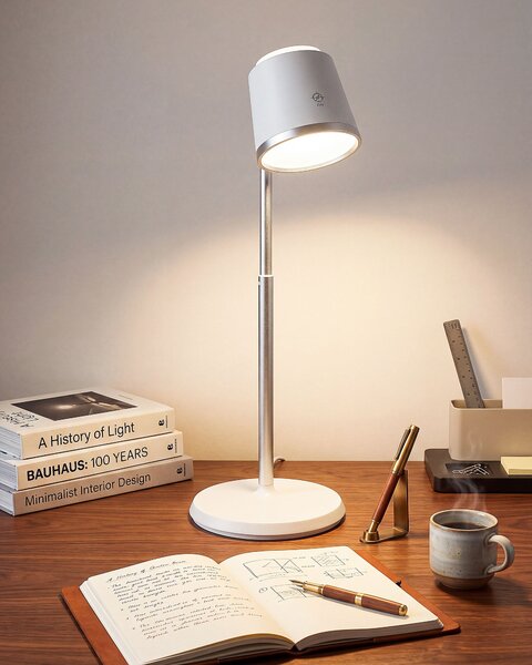 LED stolní lampa LIBRA se stmívačem Bílá