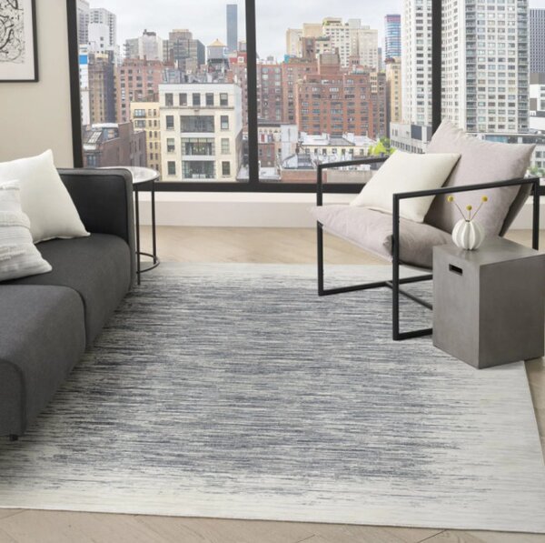 Koberec DKNY Grand Street sloní kost / modrý