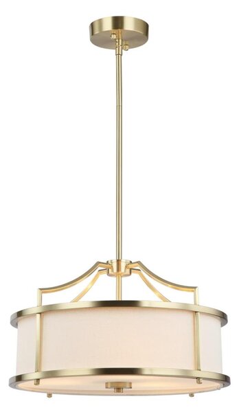 Open Design OR80889 - Lustr na tyči STANZA 3xE27/15W/230V pr. 42 cm mosaz/bílá
