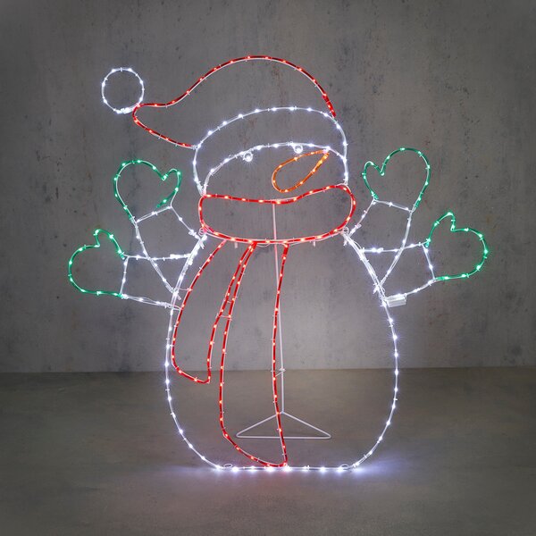 Vánoční stojací lampa Sněhulák 116 cm vč. LED s časovačem IP44 - Pax