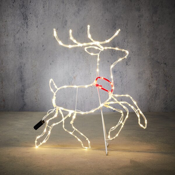 Vánoční stojací lampa Jelen 50 cm vč. LED s časovačem IP44 - Pax