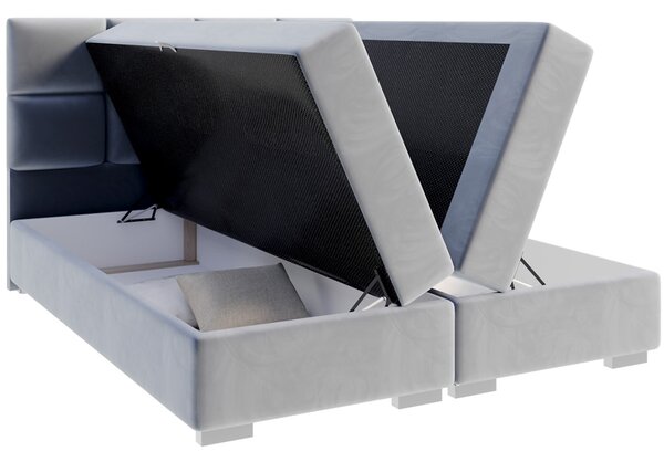 Čalouněná postel 140x200 cm PORTLAND Šedá Paris