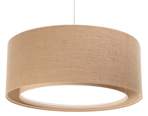 BPS koncept Závěsné svítidlo BOHO, 1xE27, ø 50 cm, v. 20 cm Barva: Bílé dřevo