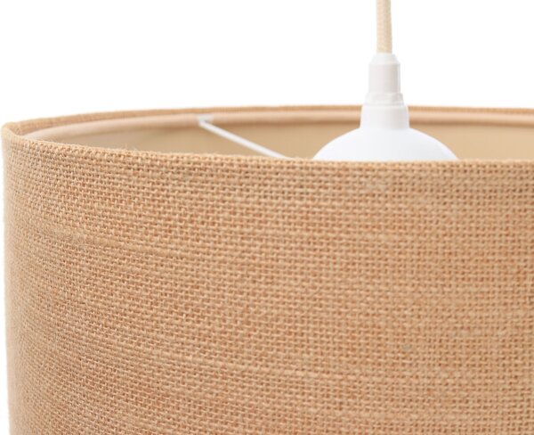BPS koncept Závěsné svítidlo BOHO, 1xE27, ø 30 cm, v. 40 cm Barva: Lněná béžová