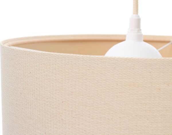 BPS koncept Závěsné svítidlo BOHO, 1xE27, ø 30 cm, v. 40 cm Barva: Lněná béžová