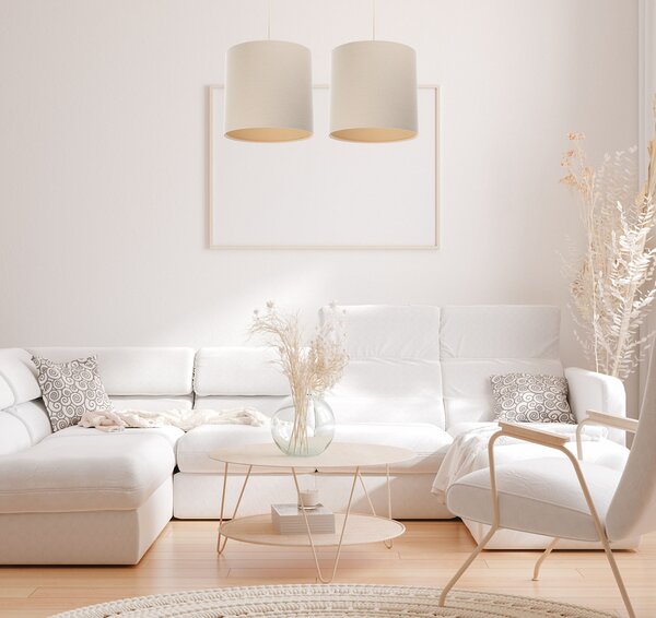 BPS koncept Závěsné svítidlo BOHO, 1xE27, ø 30 cm, v. 40 cm Barva: Lněná béžová