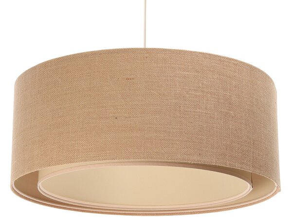 BPS koncept Závěsné svítidlo BOHO, 1xE27, ø 50 cm, v. 20 cm Barva: Bílé dřevo