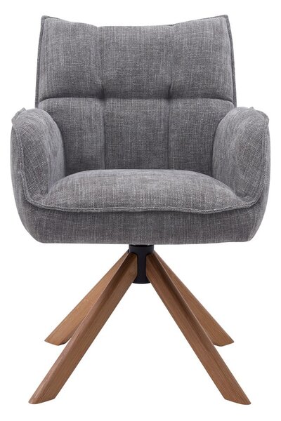 Šedá čalouněná jídelní křesla v sadě 2 ks Marilla – Unique Furniture