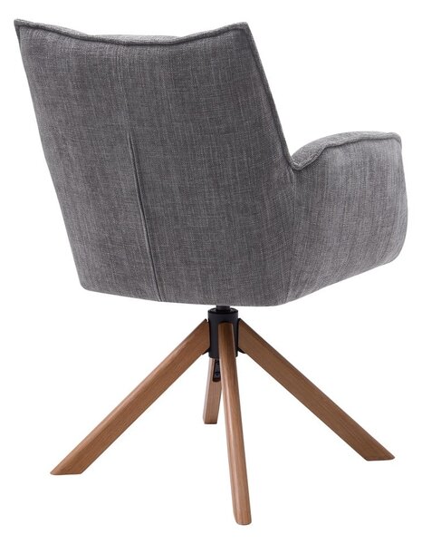 Šedá čalouněná jídelní křesla v sadě 2 ks Marilla – Unique Furniture