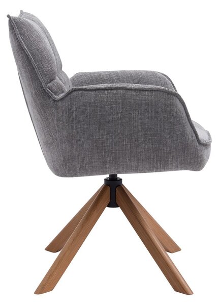Šedá čalouněná jídelní křesla v sadě 2 ks Marilla – Unique Furniture