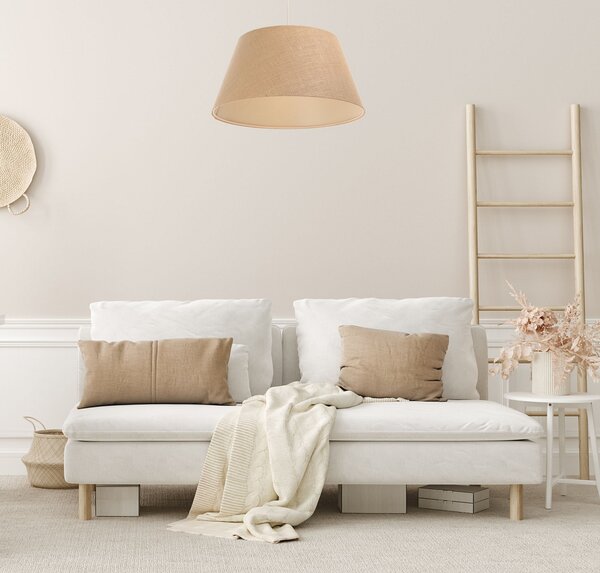BPS koncept Závěsné svítidlo BOHO, 1xE27, ø 50 cm, v. 25 cm Barva: Hnědá