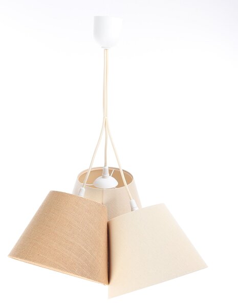 BPS koncept Závěsné svítidlo BOHO, 3xE27, 3x ø 15 cm Barva: Hnědá-bílá
