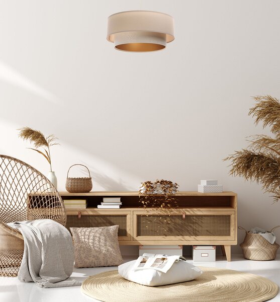BPS koncept Závěsné svítidlo BOHO 2 kruhy, 1xE27, ø 40 cm, v. 20 cm Barva: Černá
