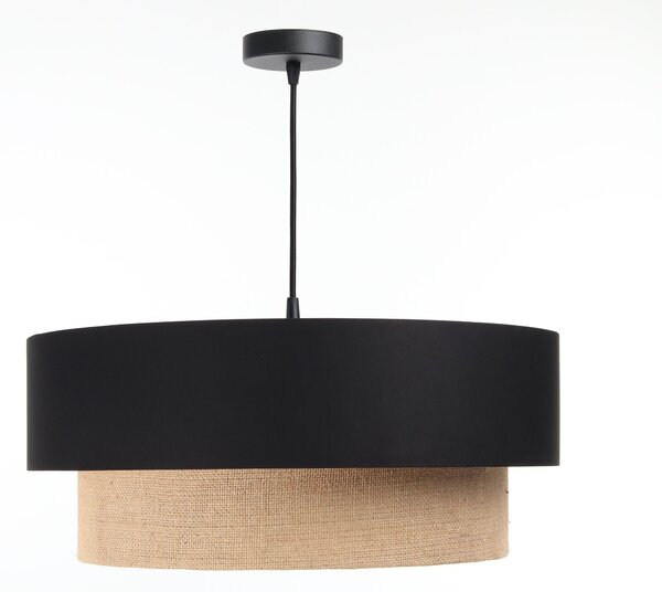BPS koncept Závěsné svítidlo BOHO 2 kruhy, 1xE27, ø 40 cm, v. 20 cm Barva: Černá