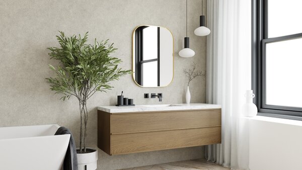 Dubiel Vitrum Luis Gold zrcadlo 40x60 cm oválný zlatá 5905241013152