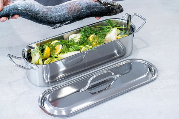Pekáč na ryby KitchenCraft z nerezové oceli, 45 cm POACHER18