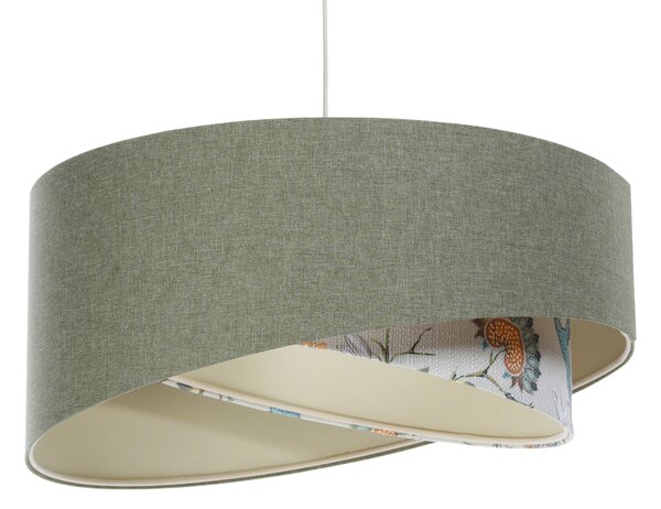 BPS koncept Závěsné svítidlo BOHO zelené, 1xE27, ø 40 cm Barva: Šedá