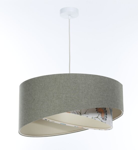 BPS koncept Závěsné svítidlo BOHO zelené, 1xE27, ø 40 cm Barva: Šedá