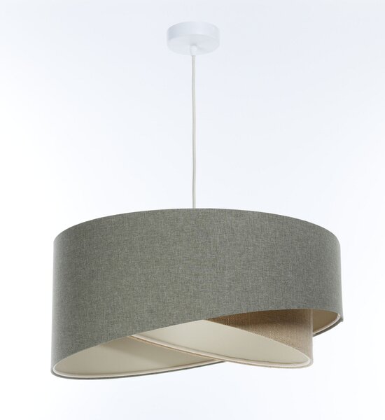 BPS koncept Závěsné svítidlo BOHO zelené, 1xE27, ø 40 cm Barva: Šedá