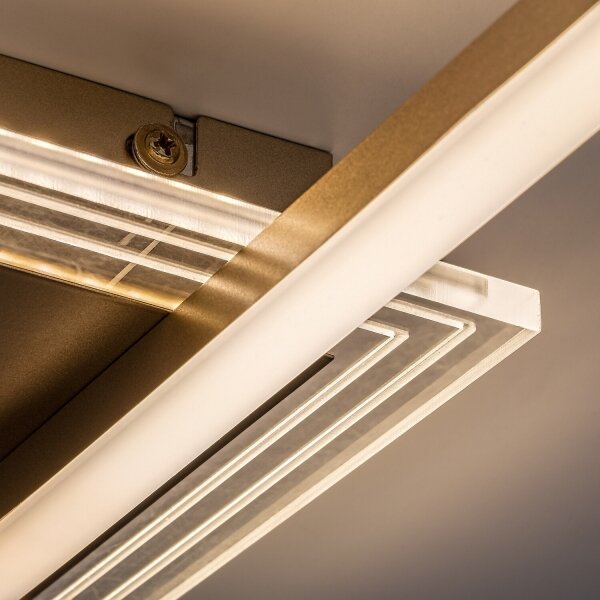 Rabalux 71487 -LED Stropní svítidlo OTTAVIA LED/24W/230V 3000K 37,5x37,5cm zlatá