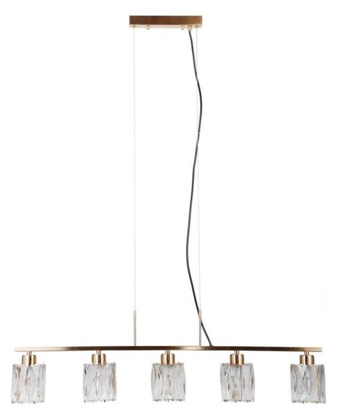 ITALUX PND-40814-5-HBR - Lustr na lanku SIMONA 5xE14/40W/230V zlatá