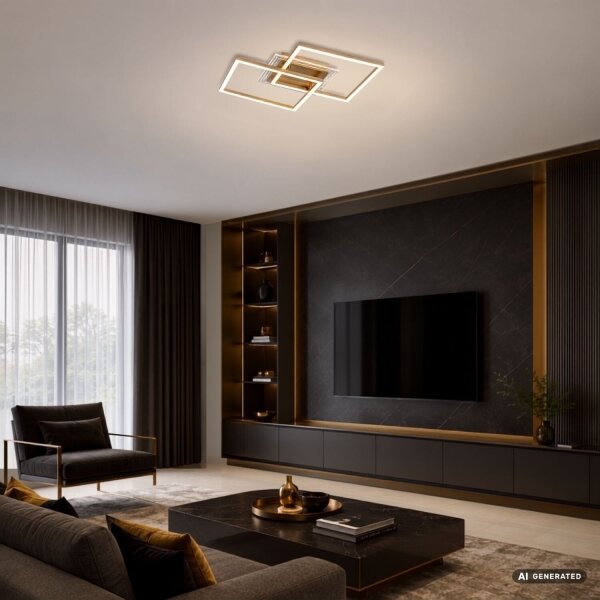 Rabalux 71489 - LED Stropní svítidlo OTTAVIA LED/28W/230V 3000K 47x70 cm zlatá