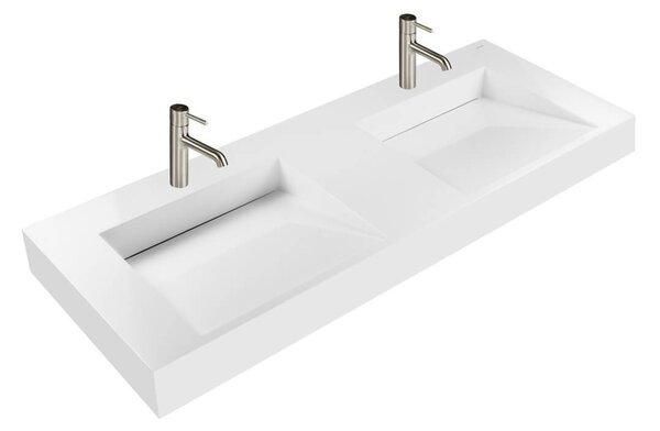 Oltens Stila umyvadlo 120x45 cm obdélníkový klasický-dvojitý bílá lesk 40004000