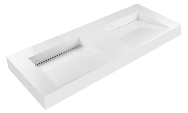 Oltens Stila umyvadlo 120x45 cm obdélníkový klasický-dvojitý bílá lesk 40004000
