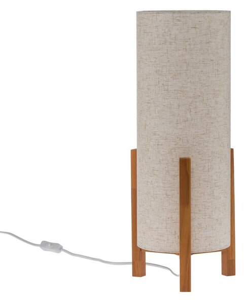Näve Stolní lampa 3193, dřevo, lněný textil, výška 52 cm, Světlé dřevo, Obývací pokoj / jídelna, Dřevo, Skandinávský, Lampa trojnožka